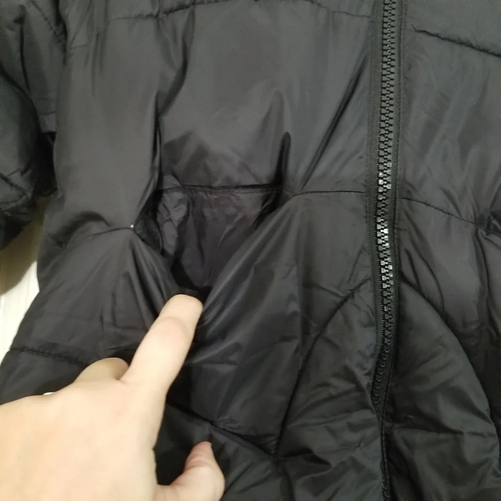 Zara Girls Black Puffer Coat with Pockets Size 9